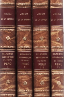 Relaciones geográficas de Indias. Perú, 4 tomos