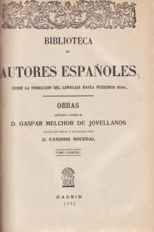 Obras de Gaspar Melchor de Jovellanos. 5 tomos (obra completa)