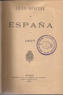 Guía oficial de España, 1907
