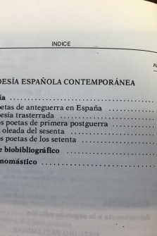 Poesía española contemporánea (1939-1980)