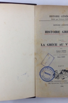 Histoire Ancienne Histoire Grecque: Tome II La Grèce au Ve Siècle