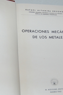OPERACIONES MECÁNICAS DE LOS METALES