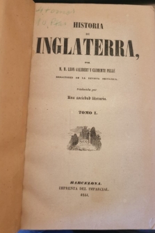HISTORIA DE INGLATERRA. 4 TOMOS; OBRA COMPLETA.
