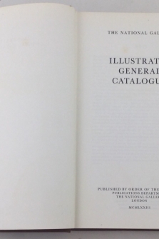 Illustrated General Catalogue of The National Gallery of London