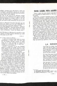 Revista TRAMONTANE, nº 399-400 Mars-Avril 1957, Revue du Roussillon, Lettres et Arts