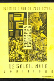 Premier Bilan de l'Art Actuel 1937-1953. Le Soleil Noir. Positions. 1953 - Nº 3 & 4. Cahier trimestriel
