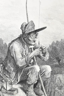 El peccecito y el pescador. Grabado original Doré, Casell compagny, 1870, 1ª ed.(para suscriptores), Fontaines, nº125, 27x36 cm