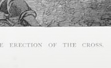 La elevación de la Cruz. Grabado original Doré, Casell compagny, 1870, 1ª ed.(para suscriptores), La Biblia, nº240, 27x36 cm