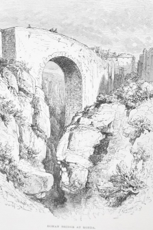 La España de Doré: Puente de San Martín en Toledo,1881,1ª edic.,34x25,5,grabado a la madera