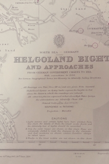 NAUTICAL CHART OF THE HELGOLAND BIGHT AND APPROACHES.