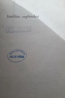 INSÓLITO ESPLENDOR (EL RESPLANDOR) (POMAIRE 1977. 1ª EDICION)