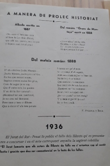 LLIBRET FALLERO DE LA PLAÇA DE SANT BARTOLOMEU (FALLAS MARÇ 1936)