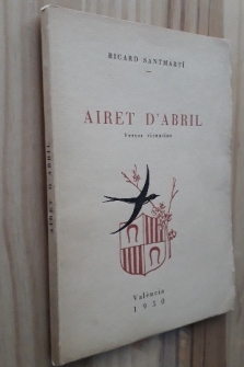 AIRET D'ABRIL, VERSOS VICENTINS - (VALENCIA 1950)