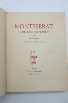Montserrat Tradicions i Llegendes