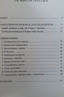 PARTICULAS E INTERACCIONES: DE RERUM NATURA (TITUS LUCRETIUS CARUS)