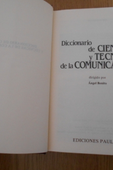 Diccionario de ciencias y técnicas de la comunicación.