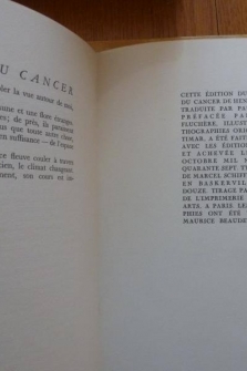 Tropique du Cancer. Préfacé par Henri Fluchère, Traduit par Paul Rivert.