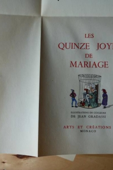 Les Quinze Joyes du Mariage.