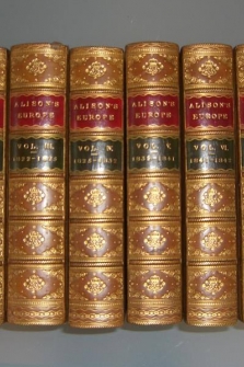 History of Europe, Alison's Europe, 1774 - 1815 in 15 Vol ( 2 index),  1815 - 1852 in 8 vol.
