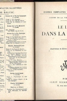 uvres complètes de H. de Balzac - Scènes de la vie de Province  - Le lys dans la vallée