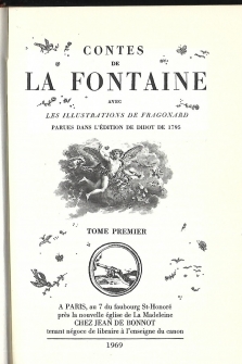Contes de La Fontaine avec des illustrations de Fragonard parues dans l'édition de Didot de 1795 (2 tomes complet pour les "Contes" dans cette édition)