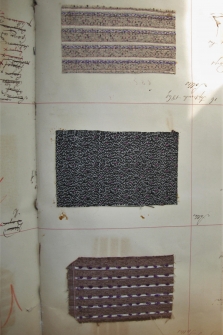 Album d'échantillons d'étoffes d'une Fabrique de soies à Lyon sous le Second Empire (986 échantillons)
