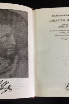 JOHANN W. GOETHE. OBRAS COMPLETAS. TOMO I. AGUILAR 1991.