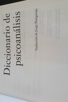 Diccionario de Psicoanalisis, Plon, Michel; Roudinesco, Elisabeth 1 EDICION