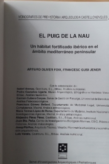 El Puig De La Nau; Un Habitat fortificado iberico en el ambito mediterraneo peninsular