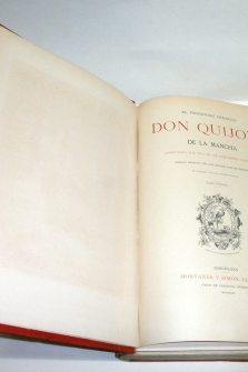 El ingenioso hidalgo Don Quijote de la Mancha.  Edición anotada por Nicolás Díaz de Benjumea e ilustrada por Ricardo Balaca.