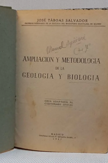 AMPLIACION Y METODOLOGIA DE LA GEOLOGIA Y BIOLOGIA