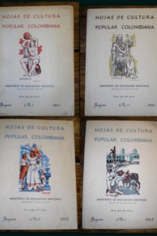 HOJAS DE CULTURA POPULAR COLOMBIANA . 40 números. Bogotá, años 1951-1955