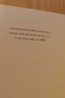 POEMAS DEL TORO  (ED. FACSÍMIL DE 1993)