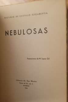 NEBULOSAS (PRIMERA EDICION, DEDICADO Y FIRMADO)