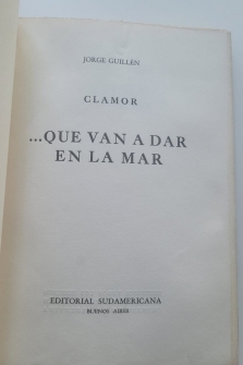 ...QUE VAN A DAR EN LA MAR (ED. SUDAMERICANA, PRIMERA EDICIÓN 1960)