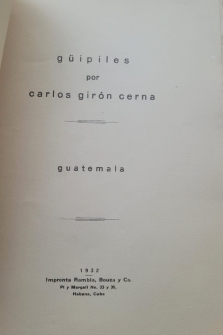 GÜIPILES (1932, DEDICADO Y FIRMADO POR EL AUTOR)