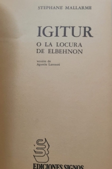 IGITUR O LA LOCURA DE ELBEHNON