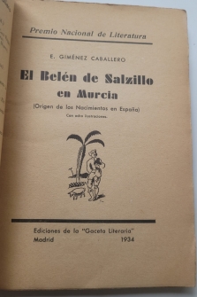 EL BELÉN DE SALZILLO EN MURCIA (ORIGEN DE LOS NACIMIENTOS EN ESPAÑA) (1ª ED.)