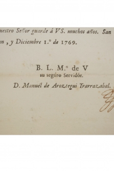 OFICIO REMITIENDO EDICTO (SAN SEBASTIAN 1769)