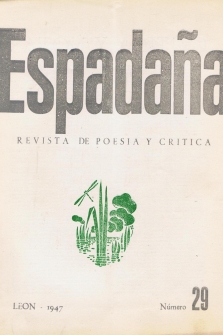 ESPADAÑA. Revista de Poesía y Crítica. Núms. 28, 29, 30, 31, 32, 33, 34, 35, 36 y 37. 10 números. (se editarón 48 núms. Desde 1944 a 1951).