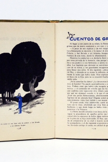 Cuentos de Grimm. Ilustraciones y cubierta en color de R. Penagos.