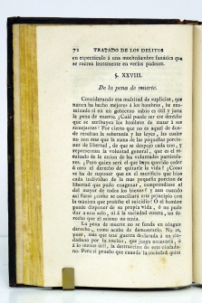 Tratado de los delitos y de las penas, escrito en italiano por el Marqués de Becaria, y traducido al castellano por Juan Rivera.