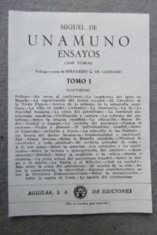 ENSAYOS. Tomos I y II. Colección Joya.