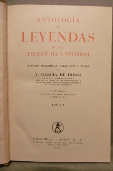 ANTOLOGIA DE LEYENDAS DE LA LITERATURA UNIVERSAL.