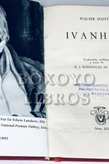 Ivanhoe. Traducción, prólogo y notas de R. J. Rodríguez de Vera