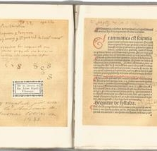 Institut català de les arts del llibre. Facsimil de la gramatica d´en mates, estampada a Barcelona ab la data de l´any 1468. Exemplar numerat