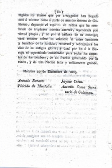 Manifiesto de la Junta Superior del Principado de Cataluña. 1809